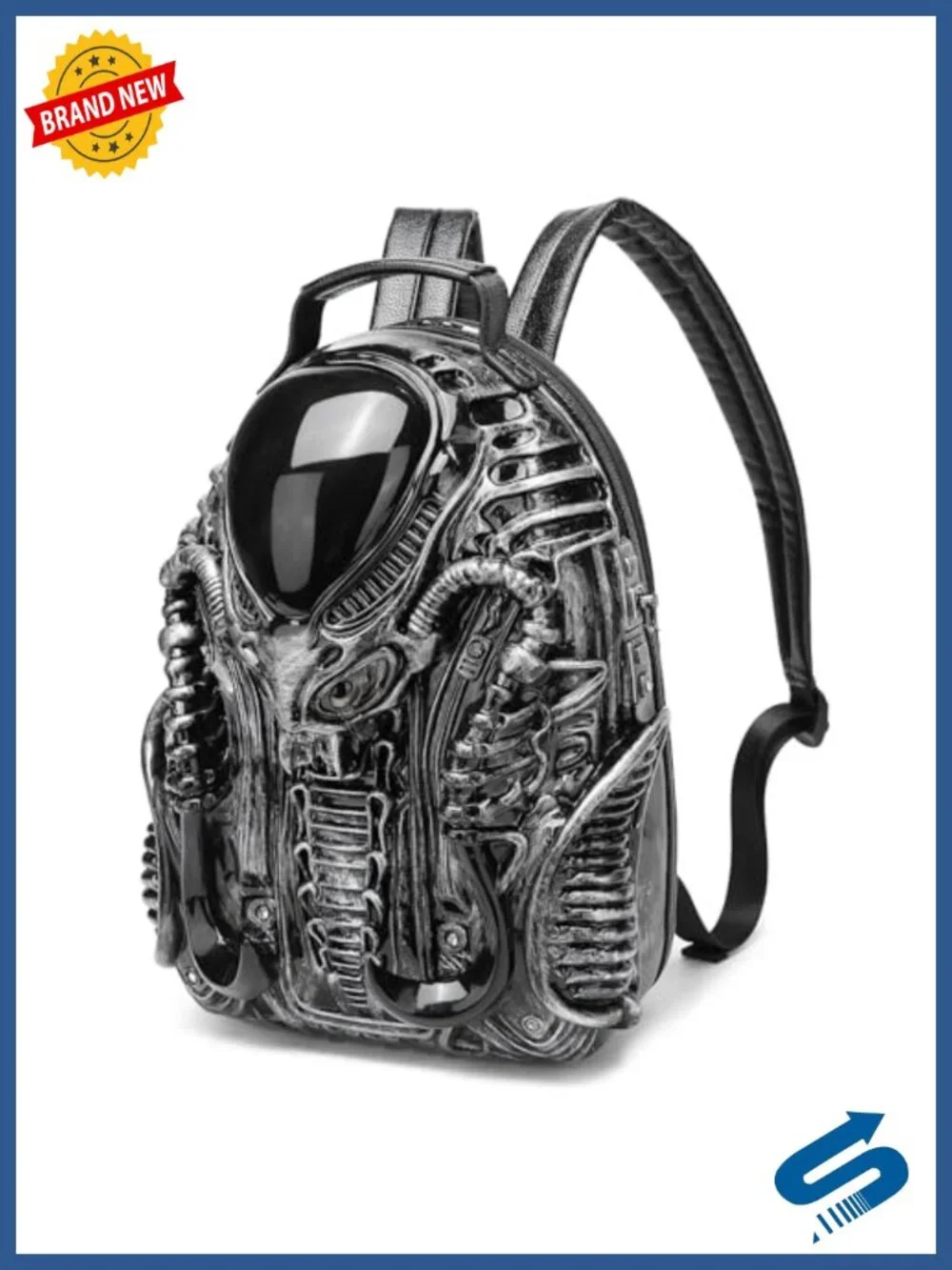 Xenomorph Alien Shaped PVC Backpack Shoulder Bag Unisex Novelty Cool